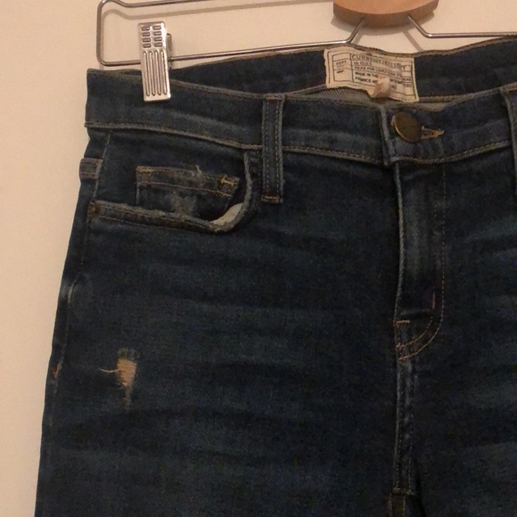 New Current Elliott The Stiletto Wren Destroy cropped ankle distressed rip jeans - Picture 7 of 12